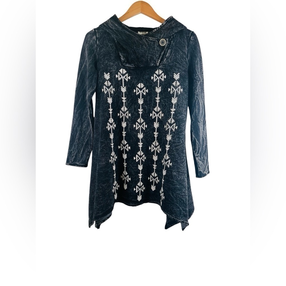 Vocal Cotton Blend Sequined Hoodie Size Small